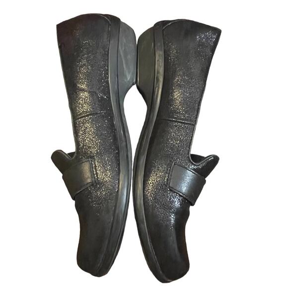 Dansko Olena Size 39 EU Comfort Shoes Clogs Black Shimmer Metallic Womens 8.5 9 - Picture 4 of 9